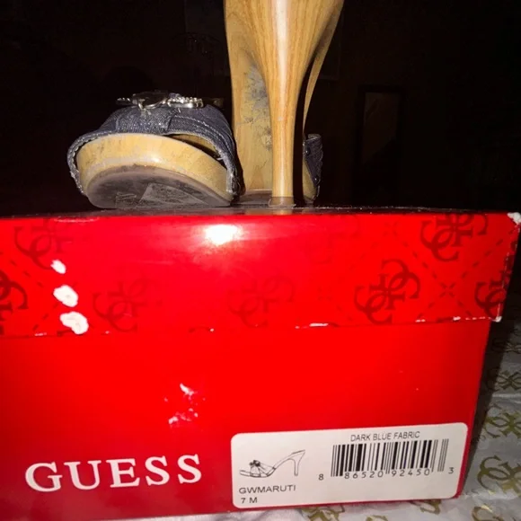 Guess Denim Women's slides with Heart Charm - Picture 5 of 7